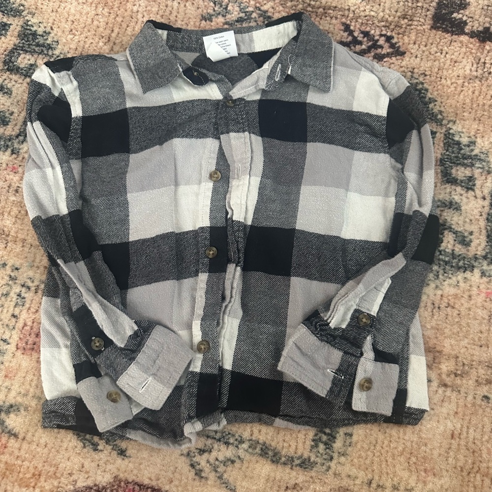 Plaid Long Sleeve Button Up
